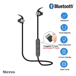 Xt22 audífonos deportivos con Bluetooth atracción Magnética soporte Tf tarjeta Sd Estéreo bajo audífonos inalámbricos a prueba De agua con micrófono