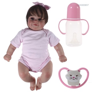 Goo realista bebé niño Reborns muñeca 20 pulgadas ojo abierto sonriente bebé juguete realista recién nacido muñecas bebé con ropa
