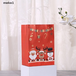 [i] 12 bolsas de papel kraft de navidad santa claus bolsas de regalo con asa bolsa de embalaje [caliente] (4)