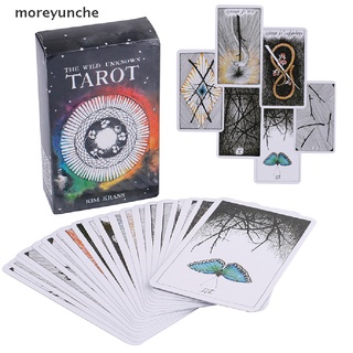 moreyunche 78pcs the wild unknown tarot deck rider-waite oracle set fortune telling cards co