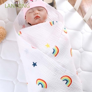 Lantong cobija De algodón con estampado De arcoíris De dibujos animados Para bebés