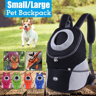 [2 tamaños, diseño de cabeza transpirable y hombro acolchado] mochila para mascotas, perro, gato, malla, cachorro, pequeño animal, bolsa para senderismo