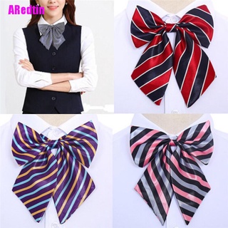 [Aredtin] corbatas de rayas para mujer, corbata de seda, corbata de mariposa, cuello de desgaste