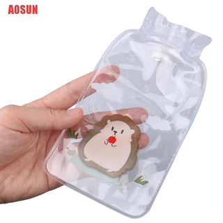 AOSUN transparente lindo Mini agua caliente de dibujos animados caliente bolsa botellas bolsa de inyección de agua (4)