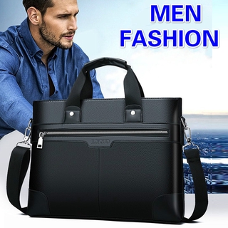 los hombres de negocios bolso de cuero maletín bolso de hombro bolsos bolsa de trabajo de 14 pulgadas bolsa de ordenador portátil
