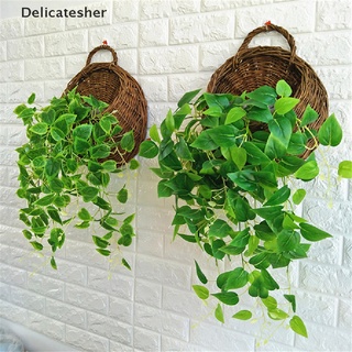 [delicatesher] maceta para colgar en la pared, cesta de mimbre, jardín, vid, maceta, soporte caliente