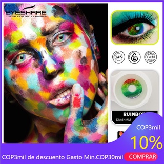 EYESHARE 1 par de lentes de contacto de Color arco iris Cosplay para hallween Color de ojos
