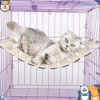 Sg-- hamaca para mascotas colgante de bambú de refrigeración transpirable nido cama para gato