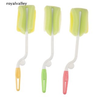 Royalvalley 2pcs 360 Degree Rotating Sponge Brush Baby Milk Feeding Bottle Cleaning Brushes CO