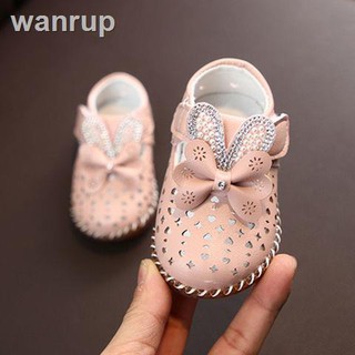 Mujer sandalias de bebé verano 6-12 meses transpirable bebé princesa zapatos de suela suave antideslizante zapatos de cuero de 0-1 años de edad 2
