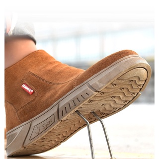 La moda de acero del dedo del pie de hierro de los hombres botas de seguridad zapatos de corte alto a prueba de pinchazos proteger fondo grueso suela (6)
