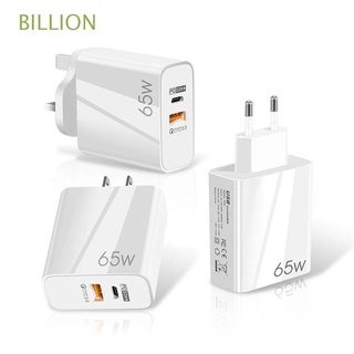 BILLION Universal Mobile Phone Charger Head US/EU/UK Plug Phone Charger Adapter Fast Charge Adapter Portable Travel Charger Head Wall Charger Quick Charge 65W Fast Charging Mobile Phone Charger/Multicolor