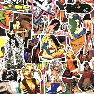 [colorfulswallow] 50 pegatinas de Graffiti para niñas, impermeables, vinilo, para portátil, equipaje caliente