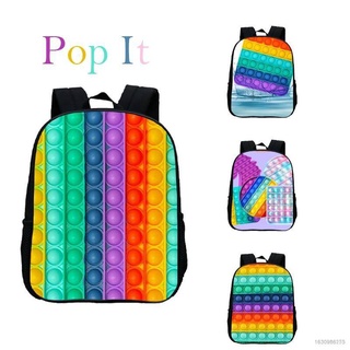 pop it mochila de dibujos animados de impresión hd bolsa de estudiante de los niños regalos de la escuela de alta capacidad transpirable bolsa de alta calidad (1)