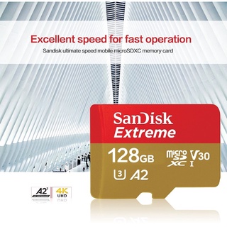 Cartão De Memória Sd Sandisk 128/256/512GB Velocidade 100mb / S Micro Sd