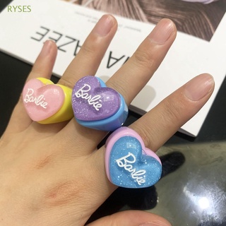 RYSES lindo anillo de dedo de acrílico de resina anillo de las mujeres de dibujos animados geométrica personalidad divertida niñas moda joyería