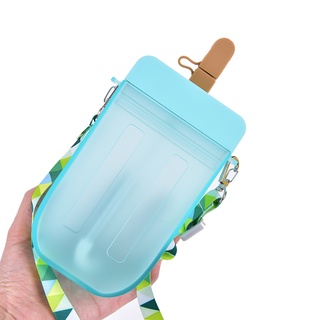 [bsb] taza de paja de plástico para paletas, botella de agua al aire libre, transparente, jugo, taza para beber, [baishangbest] (6)
