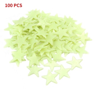100 pegatinas de pared fluorescentes de estrellas luminosas para dormitorio, 3d (4)