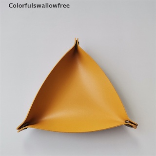 colorfulswallowfree pu cuero plegable triángulo bandeja de dados portátil caja para juegos de mesa (1)