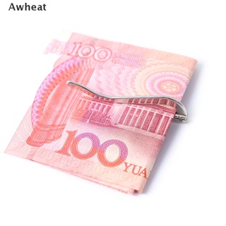 [Awheat] 1x Clips de Metal para dinero en efectivo de acero inoxidable para tarjetas de crédito