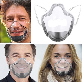 PC Clear Face Mask Face Protection Shield Covering +Breathing Filter Vent