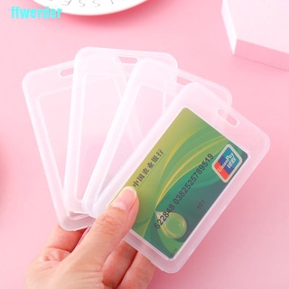 [ffwerder] 1pc simple transparente plástico nombre cubierta de la tarjeta bancaria titular de la tarjeta nombre cubierta de la tarjeta