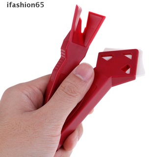 ifashion65 2 piezas kit de herramientas de caulking de esquina junta sellador de silicona removedor de lechadas raspador rojo co