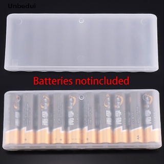 [ude] 1pc blanco 10 rejilla titular de la batería organizador contenedor aa baterías caja de almacenamiento xcv