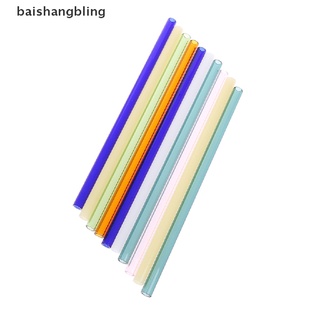 bsbl - 2 pajitas de vidrio hechas a mano, ecológicas, para el hogar, tubo recto, tubularis bling
