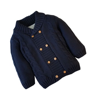 (ASH)Toddler Kids Baby Girls Boy Winter Jacket Warm Coat Knit Crochet Outwear Sweater