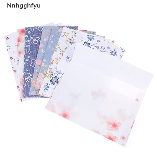 [nnhgghfyu] 10pcs fresco y elegante sobre floral membrete rosas de cereza papel carta venta caliente (1)