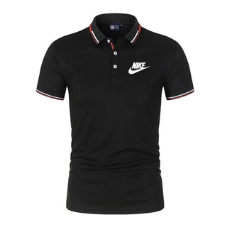 Nike camiseta de los hombres Polo de manga corta verano negocios Casual Golf Polos camisa de tenis