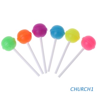 CHURCH 6Pcs Creative Sweet Candy Lolipop borrador limpiador para niños regalo suministros escolares