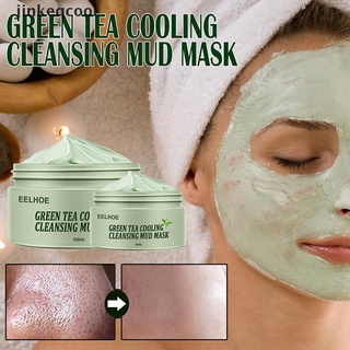 [jinkeqcool] máscara de té verde para control de aceite, acné, limpieza de barro, hidratante, poros retráctiles