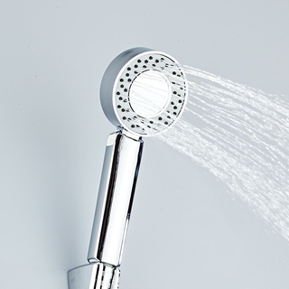 doble cara doble función cabezal de ducha ahorro de agua redondo abs cromo booster ducha de baño de alta presión de mano ducha de mano (1)