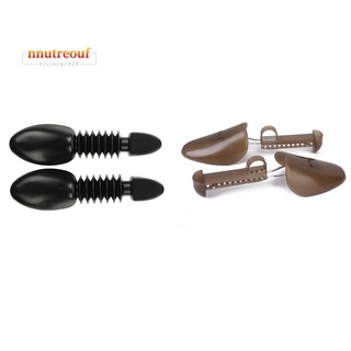1 Pair Men Women Shoe Tree Stretcher Boot Holder Shaper Automatic Support & 1 Pair Of Adjustable Plastic Shoe Trees for Men UK Size 6-13-Brown