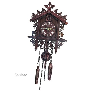 [FENTEER] Reloj de pared de madera de cuco decorativo para decoración del hogar creativo 1