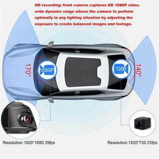 10 pulgadas hd 1080p coche espejo de visión trasera dvr cámara de vehículo dash cam visión nocturna (2)