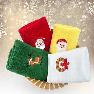 toalla de navidad antideformada, ligera, encantadora, bordada, para el hogar (1)
