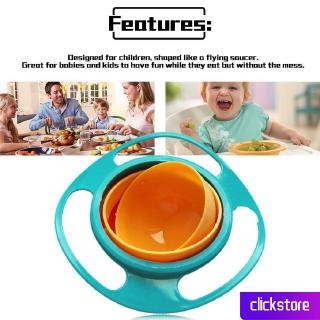 Bebé alimentación juguete tazón platos girar 360 tecnología divertido accesorios de bebé clickstore