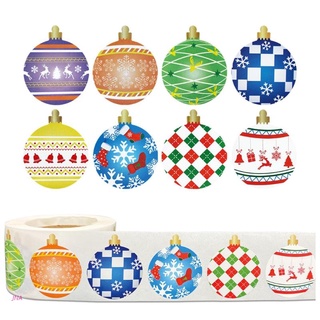 jj 500pcs feliz navidad pegatinas rollo 8 diseños de navidad decorativo sobre sellos pegatinas para tarjetas regalo