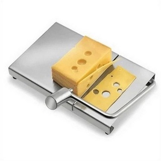 rebanador de queso de acero inoxidable plateado tabla de cortar queso