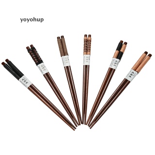 yoyohup nuevos 1 pares de palillos de madera de castaño natural hechos a mano, set de valor de regalo co