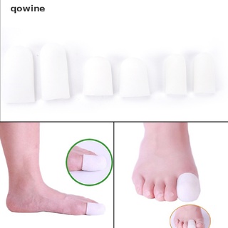 qowine 2 piezas de silicona gel tubo vendaje del dedo del pie protectores pies alivio del dolor pies cuidado co (1)