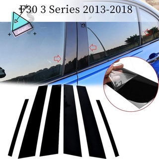 6Pcs For-BMW 3 Series F30 2013-2018 pilar Post Cover Trim, brillante negro coche puerta ventana pilar Post Cover moldeado