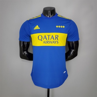 Boca Juniors 2021 2022 Home Player Edition Camiseta De Fútbol Azul