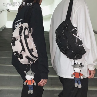 ❀❍✚Tide brand ins super fire bolso de mensajero masculino bolso de pecho de estudiante japonés función de moda riñonera deportiva bolso femenino salvaje pequeño