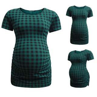 Mujeres maternidad manga corta moda impresión Tops embarazo camiseta ropa unrtjke.br