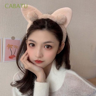 cabatu niñas mujeres felpa diademas dulces orejas de gato aro de pelo bandas esponjosas accesorios de pelo lindo maquillaje headwear gatito orejas estilo coreano/multicolor
