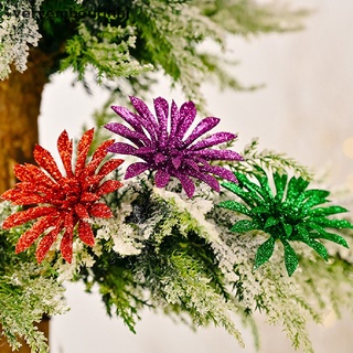 (hotsale) 6 piezas 2022 adornos de flores artificiales colgantes para decoración de árboles {bigsale} (5)